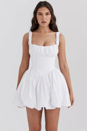 Lace-Accented Women's Balloon Dress