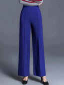 Chic High-Waisted Palazzo Pants with Side Pleats