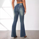 High Waist Flared Women's Jeans - Trendy Style