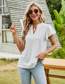 Stylish Lace-Trimmed Women's Blouse