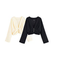 Chic Women's Blouse with Deep V-Neck and Gathering