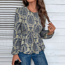 Chic Floral Puff Sleeve Blouse for Women