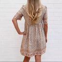 Floral Short Sleeve Dress with Tassels