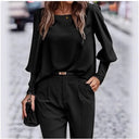 Textured Puff Sleeve Women's Blouse
