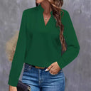 Chic Stand-Up Collar Long Sleeve Blouse for Women