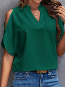 Chic Women's Blouse with Cut-Out Sleeves
