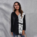 Chic Checkered Blouse with Asymmetrical Design & Stylish Collar