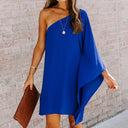Asymmetrical Cocktail Dress with Chic Shoulder Design