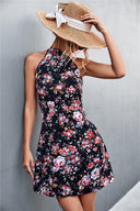 Floral Halter Dress with Chic Design