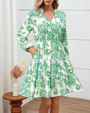 Floral Ruffle Women's Dress for Effortless Style