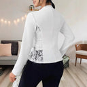 Chic Ladies' Blazer Jacket with Lace Detail