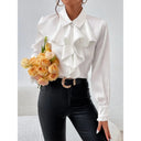 Chic Women's Blouse with Ruffled Sleeves
