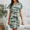Women's Camouflage Ruffle Detail Dress