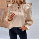 Chic Ruffle Neck Blouse for Women