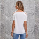 Chic Women's Top with Trendy Lace Accents