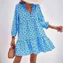 Boho-Style Summer Dress with Flowing Design and Ruffle Accents