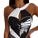Chic Women's Bodysuit with Asymmetrical Cut