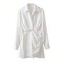Women's Stylish Blouse with Wrinkle Detail and Flattering Fit