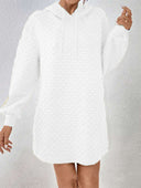Textured Women's Hooded Dress for Everyday Style