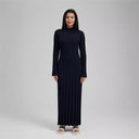 Women's High Neck Ribbed Maxi Dress