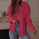 Stylish Blouse with Heart Buttons and Flowing Sleeves