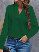Chic V-Neck Women's Blouse with Stylish Design