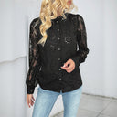 Ladies' Lace Sleeve Blouse with Structured Design