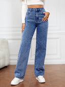 Vintage High-Waisted Wide Leg Jeans for Women