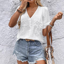 Ladies' Lace-Trimmed V-Neck Blouse