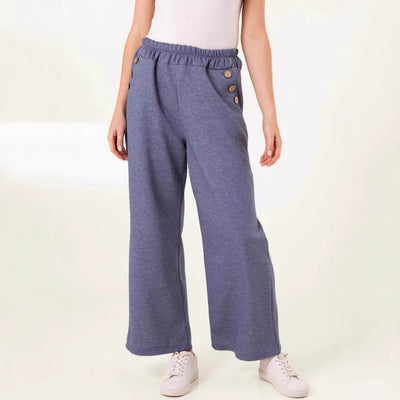 Chic Women's Side Button Leisure Pants