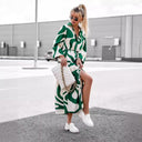 Chic Long Sleeve Dress with Modern Graphic Design
