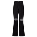 Chic Distressed Design Flared Women's Jeans