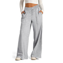 Chic Women's Loose Fit Leisure Pants with Elastic Waist and Handy Pockets