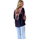 Floral Puff Sleeve Women's Blouse