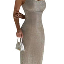 Glittering Sequin Dress with Spaghetti Straps for Women