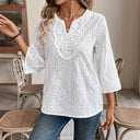 Floral Embroidered Women's Tambour Blouse