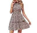 Chic Women's High Collar Tiered Dress