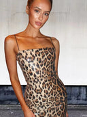 Chic Animal Print Mini Dress for Women