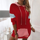 Sporty Hooded Women's Dress with Handy Pockets
