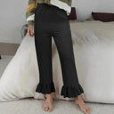 Chic Ruffle Hem Women's Trousers