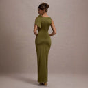 Chic Women's Maxi Dress with Asymmetrical Straps