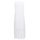 Ladies Maxi Beach Dress with Lace Trim and Slits