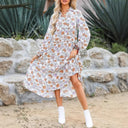 Floral Asymmetrical Midi Dress for Women