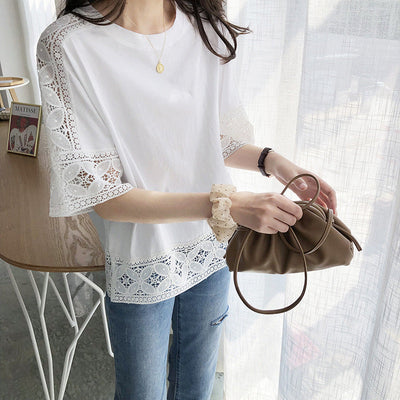 Chic Lace Sleeve Women's Top
