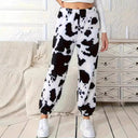 Trendy Cow Print Women's Trousers
