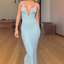 Chic Deep V-Neck Maxi Dress for Women