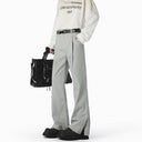 Chic Wide-Leg Leisure Pants with Pleats