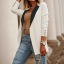 Chic Blazer with Contrasting Inserts for Women