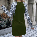 Animal Print Long Sleeve Women's Dress