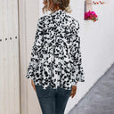 Stylish Women's Blouse with Ruffle and Puffed Sleeves